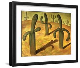 Landscape with Cacti-Diego Rivera-Framed Art Print