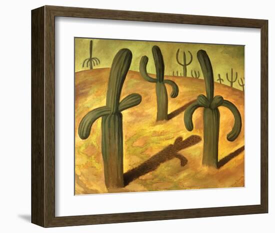 Landscape with Cacti-Diego Rivera-Framed Art Print