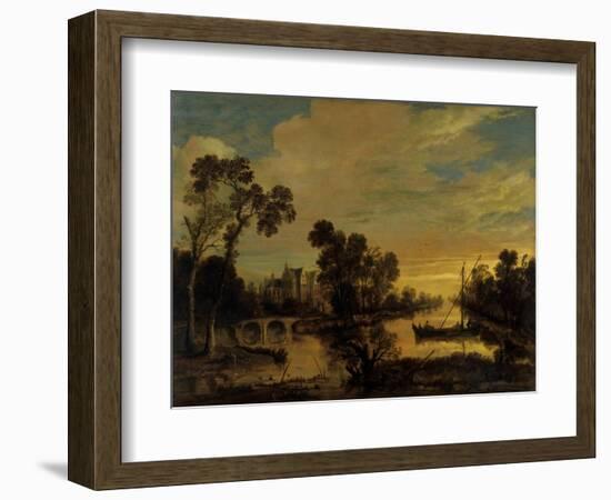 Landscape with Canal, 1643-Aert van der Neer-Framed Giclee Print