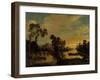 Landscape with Canal, 1643-Aert van der Neer-Framed Giclee Print