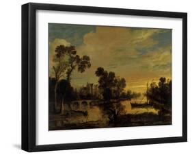 Landscape with Canal, 1643-Aert van der Neer-Framed Giclee Print