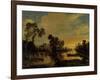 Landscape with Canal, 1643-Aert van der Neer-Framed Giclee Print