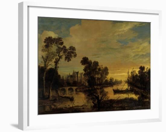 Landscape with Canal, 1643-Aert van der Neer-Framed Giclee Print