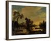 Landscape with Canal, 1643-Aert van der Neer-Framed Giclee Print