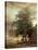 Landscape with Carriage or House Beyond the Trees-Paulus Potter-Stretched Canvas