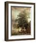 Landscape with Carriage or House Beyond the Trees-Paulus Potter-Framed Giclee Print