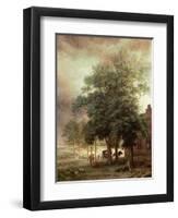 Landscape with Carriage or House Beyond the Trees-Paulus Potter-Framed Giclee Print