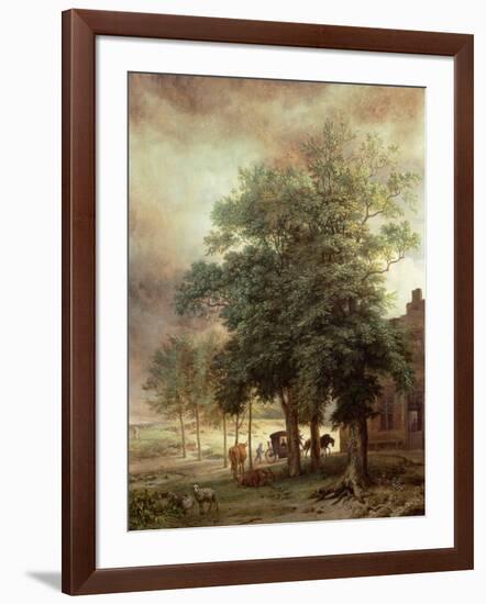 Landscape with Carriage or House Beyond the Trees-Paulus Potter-Framed Giclee Print