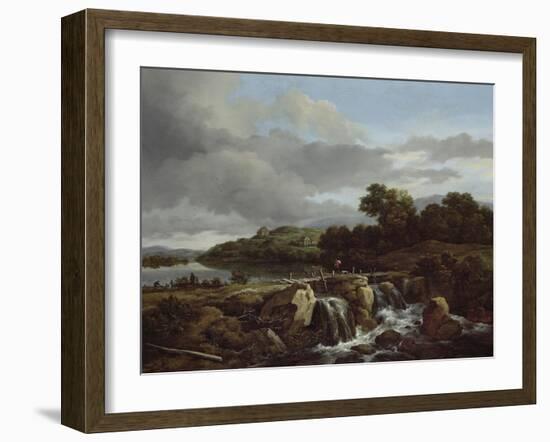 Landscape with Cascade, 1670s-Jacob Isaaksz Ruisdael-Framed Giclee Print