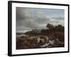 Landscape with Cascade, 1670s-Jacob Isaaksz Ruisdael-Framed Giclee Print