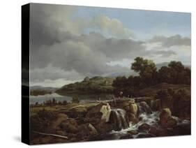 Landscape with Cascade, 1670s-Jacob Isaaksz Ruisdael-Stretched Canvas