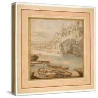 Landscape with Castle and River-Paul Brill Or Bril-Stretched Canvas