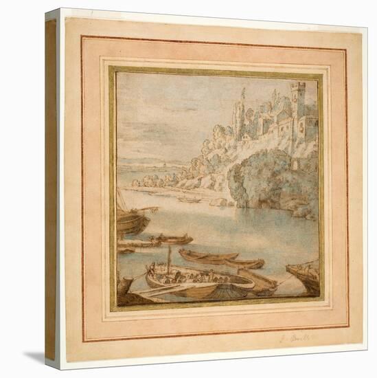 Landscape with Castle and River-Paul Brill Or Bril-Stretched Canvas