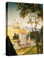 Landscape with Castle in a Moat and Two Swans, 1460-66-Rogier van der Weyden-Stretched Canvas