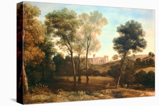 Landscape with Castle-Claude Lorraine-Stretched Canvas