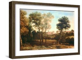 Landscape with Castle-Claude Lorraine-Framed Giclee Print