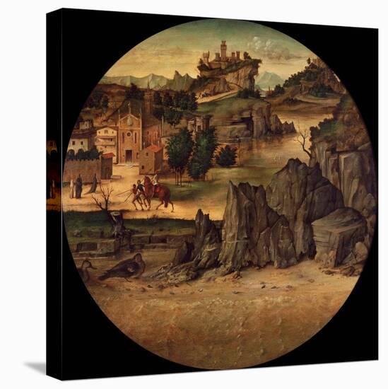 Landscape with Castles, Late 15th C-Bartolomeo Montagna-Stretched Canvas