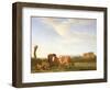 Landscape with Cattle and a Pollarded Tree, 1658 (Oil on Canvas Laid down on Panel)-Adriaen van de Velde-Framed Giclee Print