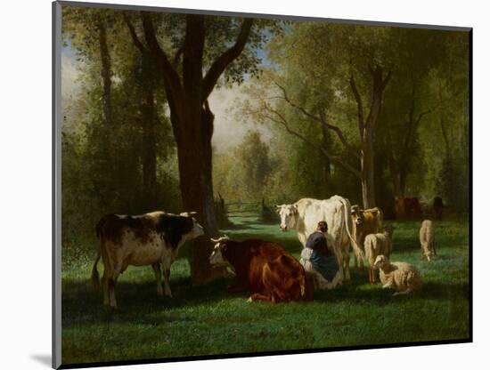 Landscape with Cattle and Sheep, 1852-8-Constant-emile Troyon-Mounted Giclee Print