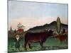 Landscape with Cattle, C. 1900-Henri Rousseau-Mounted Giclee Print