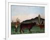 Landscape with Cattle, C. 1900-Henri Rousseau-Framed Giclee Print