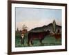 Landscape with Cattle, C. 1900-Henri Rousseau-Framed Giclee Print