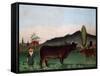 Landscape with Cattle, C. 1900-Henri Rousseau-Framed Stretched Canvas