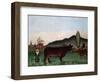 Landscape with Cattle, C. 1900-Henri Rousseau-Framed Giclee Print