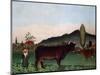 Landscape with Cattle, C. 1900-Henri Rousseau-Mounted Giclee Print