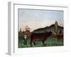 Landscape with Cattle, C. 1900-Henri Rousseau-Framed Giclee Print