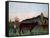 Landscape with Cattle, C. 1900-Henri Rousseau-Framed Stretched Canvas