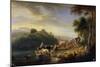 Landscape with Cattle, Second half 17th - Early 18th-Adriaen Fransz Boudewijns-Mounted Giclee Print