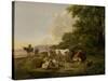 Landscape with Cattle-Pieter Gerardus van Os-Stretched Canvas