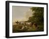 Landscape with Cattle-Pieter Gerardus van Os-Framed Art Print