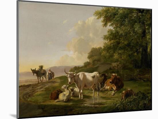 Landscape with Cattle-Pieter Gerardus van Os-Mounted Art Print
