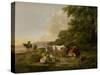 Landscape with Cattle-Pieter Gerardus van Os-Stretched Canvas