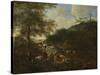 Landscape with Cattle-Adam Pijnacker-Stretched Canvas