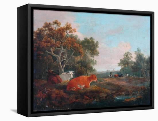 Landscape with Cattle-William Collins-Framed Stretched Canvas