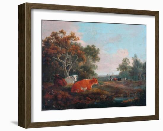 Landscape with Cattle-William Collins-Framed Giclee Print