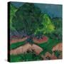 Landscape with Chestnut Tree, 1913-Ernst Ludwig Kirchner-Stretched Canvas