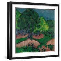 Landscape with Chestnut Tree, 1913-Ernst Ludwig Kirchner-Framed Giclee Print