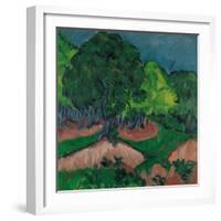 Landscape with Chestnut Tree, 1913-Ernst Ludwig Kirchner-Framed Giclee Print