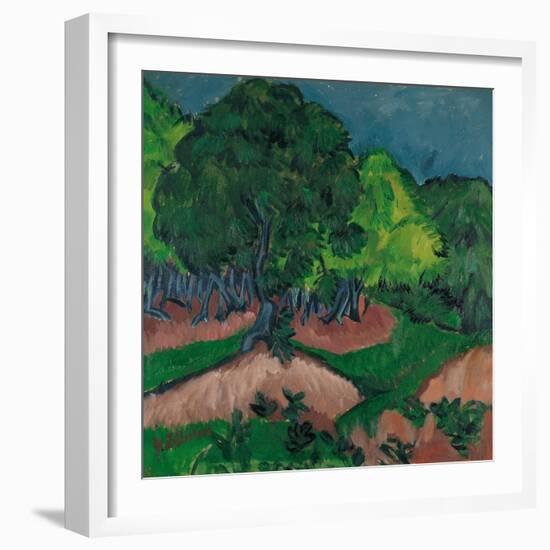 Landscape with Chestnut Tree, 1913-Ernst Ludwig Kirchner-Framed Giclee Print