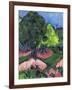 Landscape with Chestnut Tree; Landschaft Mit Kastanienbaum, 1913-Ernst Ludwig Kirchner-Framed Giclee Print