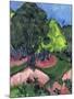 Landscape with Chestnut Tree; Landschaft Mit Kastanienbaum, 1913-Ernst Ludwig Kirchner-Mounted Giclee Print
