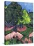Landscape with Chestnut Tree; Landschaft Mit Kastanienbaum, 1913-Ernst Ludwig Kirchner-Stretched Canvas