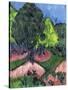 Landscape with Chestnut Tree-Ernst Ludwig Kirchner-Stretched Canvas