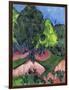 Landscape with Chestnut Tree-Ernst Ludwig Kirchner-Framed Premium Giclee Print