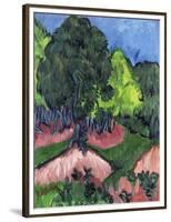 Landscape with Chestnut Tree-Ernst Ludwig Kirchner-Framed Premium Giclee Print