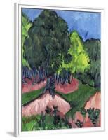 Landscape with Chestnut Tree-Ernst Ludwig Kirchner-Framed Premium Giclee Print